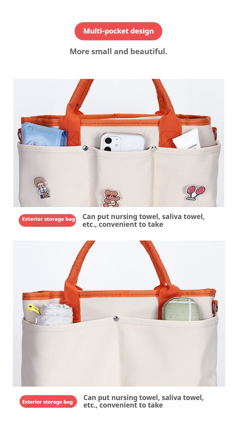 Borsa per mamma e bambino - Borsa a tracolla portatile, elegante e pratica, può contenere pannolini, salviette umidificate, articoli essenziali per la maternità_voghion.com