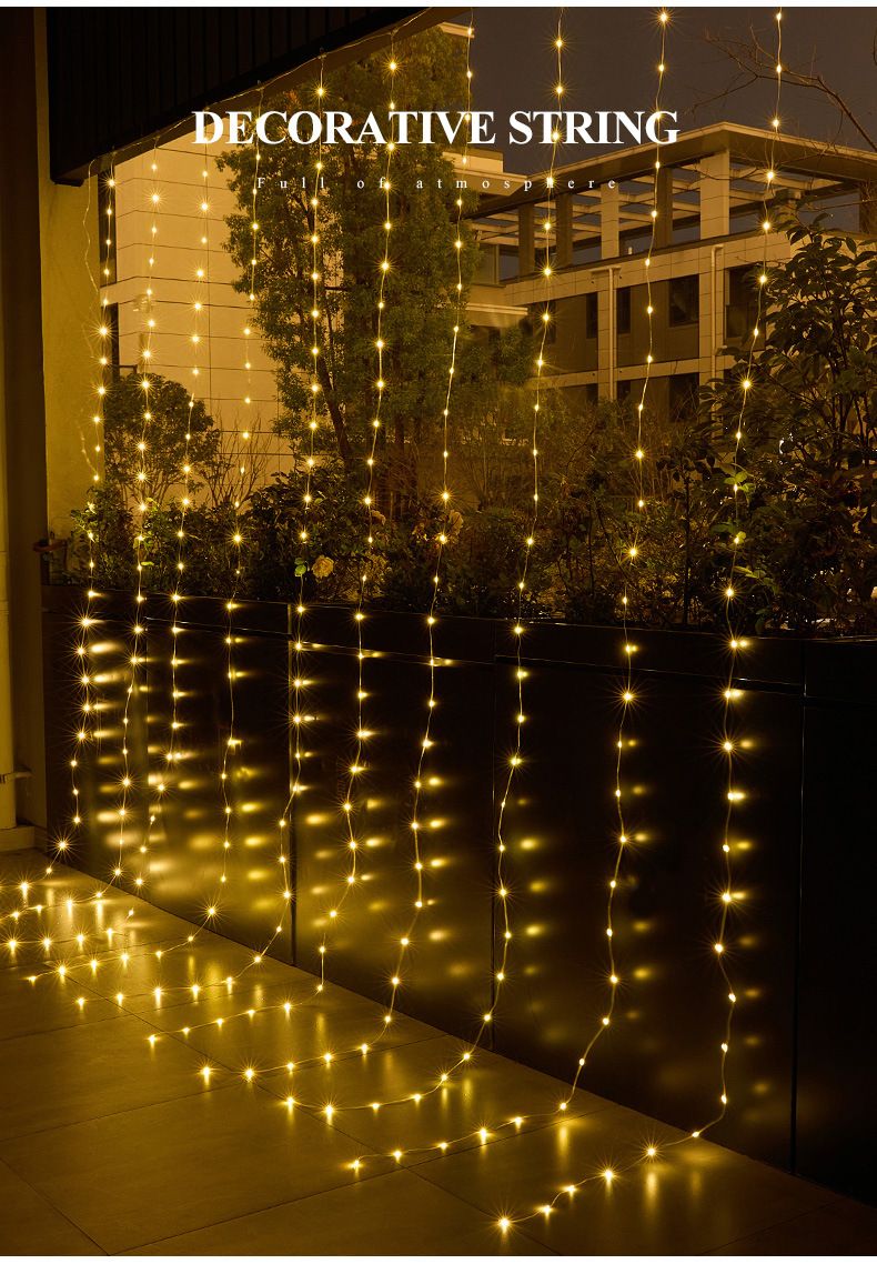 Luci a stringa a LED con telecomando USB per decorazioni interne/esterne - Impermeabili IP65, 300/200/100 LED, bianco caldo/bianco/cambio colore_voghion.com