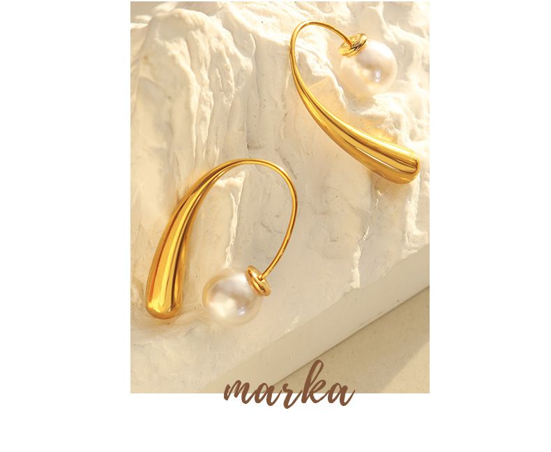 Retro-Stil Einzigartiges Design Ohrringe Titan Stahl plattiert Personalisierte Ohrhaken Nischenmode Ohrringe Schmuck Frauen_voghion.com