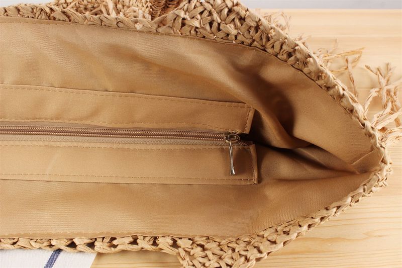 Bolsas femininas, uma peça, chique, borla, tecida à mão, moda praia, férias, tudo, combina, grande, capacidade, bolsa de ombro_voghion.com