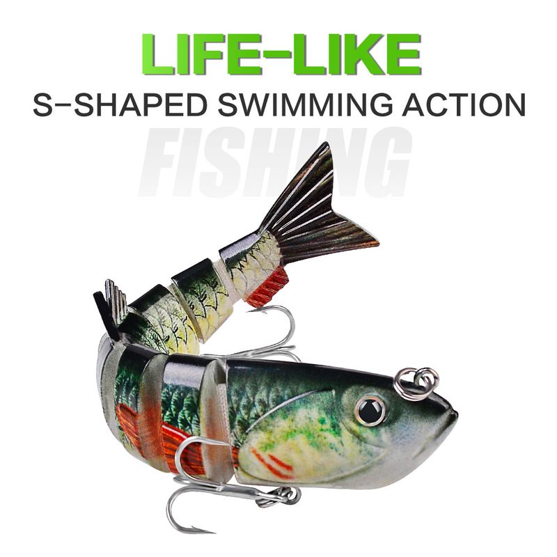 New Lure Fish 13cm 22g Plastic 8-Section Multi-Section Hard Sea Bait Fishing Gear_voghion.com