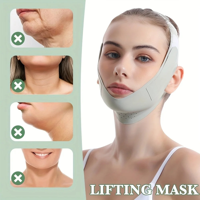 Reutilizabile bandaj facial subțiere V linie față Shaper femei bărbie obraz ridicare curea masaj facial curea față îngrijire a pielii instrumente de frumusețe_voghion.com