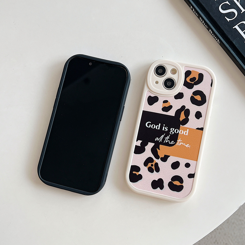 Capa de celular com estampa de leopardo em tela cheia para iPhone 14, 13, 12 Pro, 11 ProMax, XSmax, XR, X, XS, 7, 8Plus, capa traseira de silicone macio à prova de choque_voghion.com