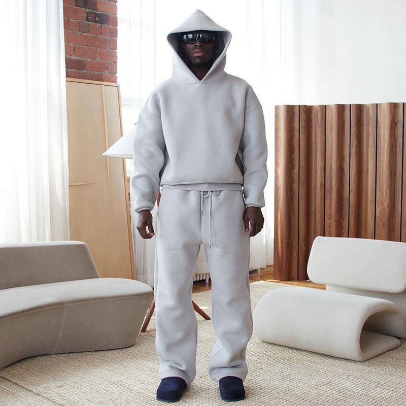 Unisex Oversized Hoodie & Jogger Set - Streetwear Casual Pullover Sweatshirt With Pockets, Comfortable Lounge Wear For Men & Women_voghion.com