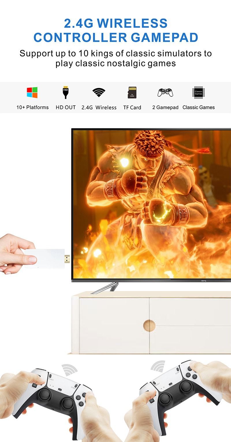 Home M15 wireless 2.4G arcade ad alta definizione PS1 mini console di gioco controller U-Bao P5_voghion.com