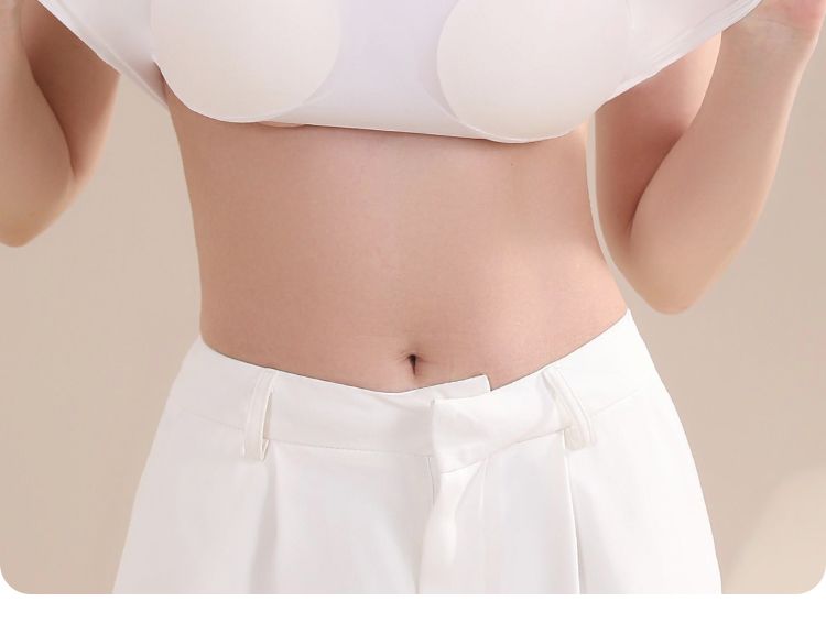 Ice Silk Camisole Women's Inner Summer Ultra-Thin Bra One-Piece Beauty Back Underwear With Chest Pad 2024 New Arrival_voghion.com