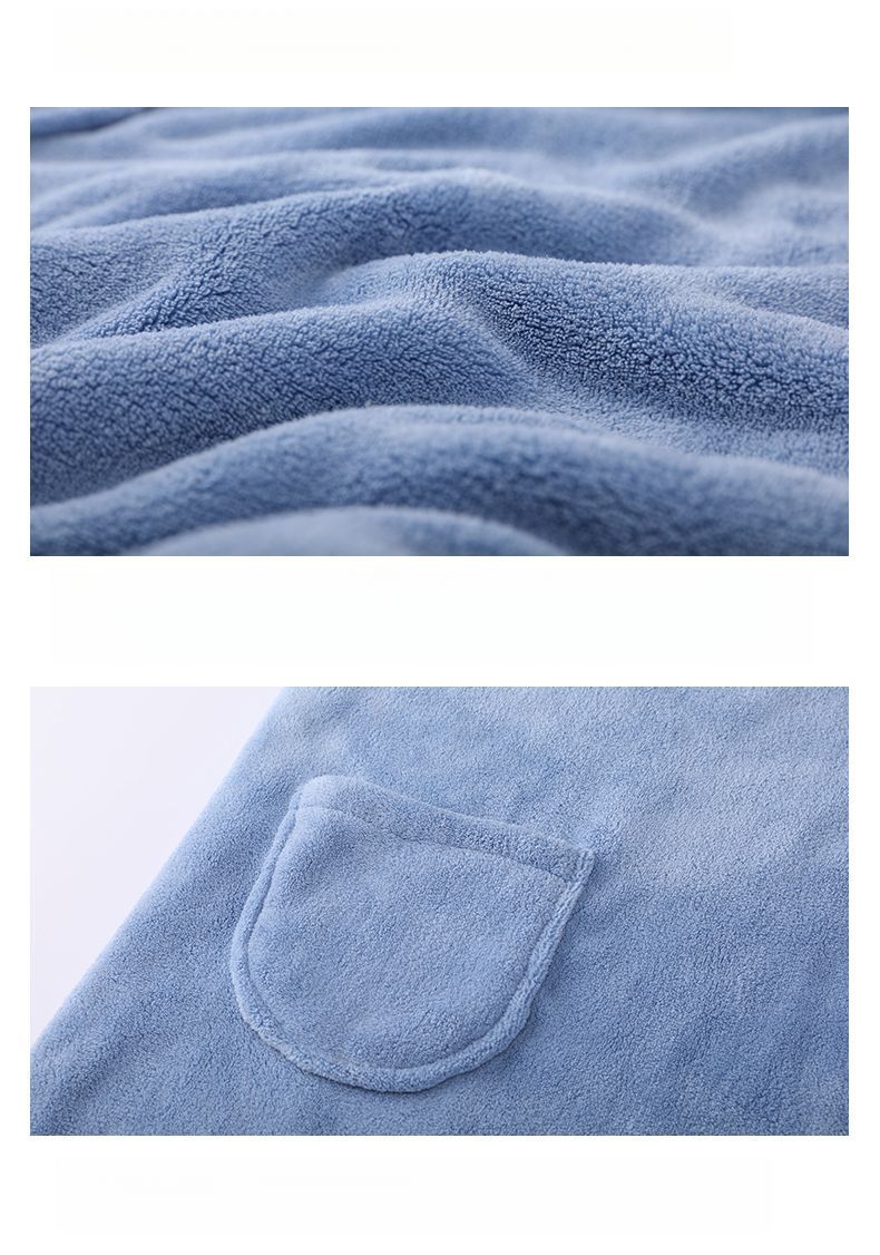 for Women, Home Use, Strap Skirt, Dormitory Wearable Bathrobe, More Absorbent Than Pure Cotton, Lazy Hair Drying Cap,_voghion.com