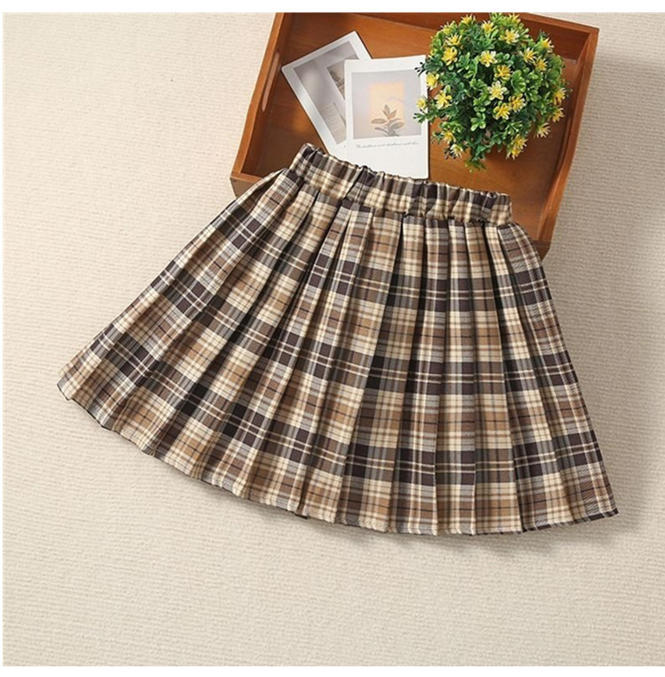 Pull pour filles, ensemble printemps et automne 2023, haut de Style Académie étrangère, jupe courte plissée, pour enfants du collège, 100_voghion.com