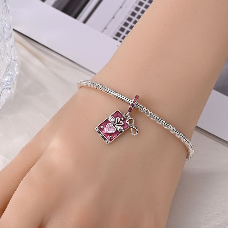 Gioielli da donna, ciondolo a forma di stella dei tarocchi, luna e clessidra, perline fai da te, accessori per gioielli, bracciale in argento placcato in rame_voghion.com