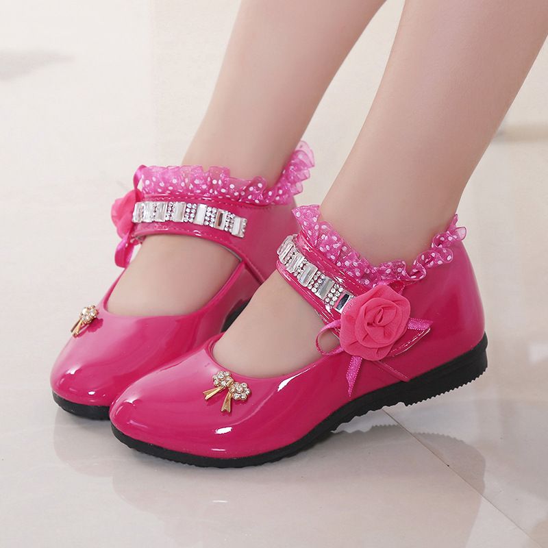 Scarpe singole in pelle da principessa per mamma e bambino, scarpe da ginnastica in pelle per studenti_voghion.com