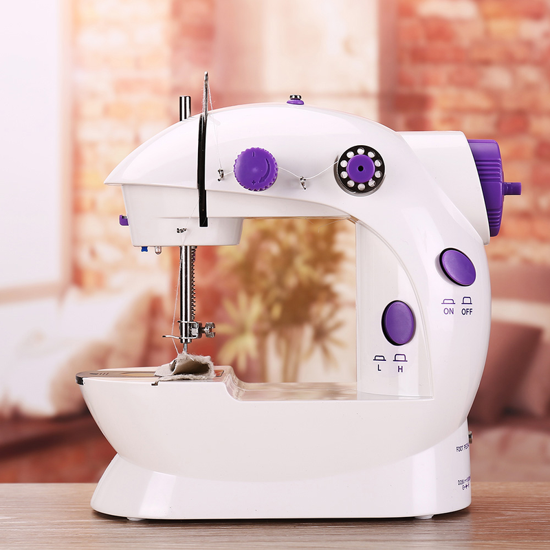INNE Symaskine Bærbar Mini Desktop Fodpedal Natlampe Husholdnings Lige Linje Cutter Automatisk Oprulning Reparation Med Bord_voghion.com