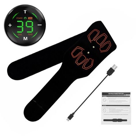 New Touch Screen EMS Belt Muscle Stickers Massage Abdominal Machine Fitness Pulse Portable_voghion.com