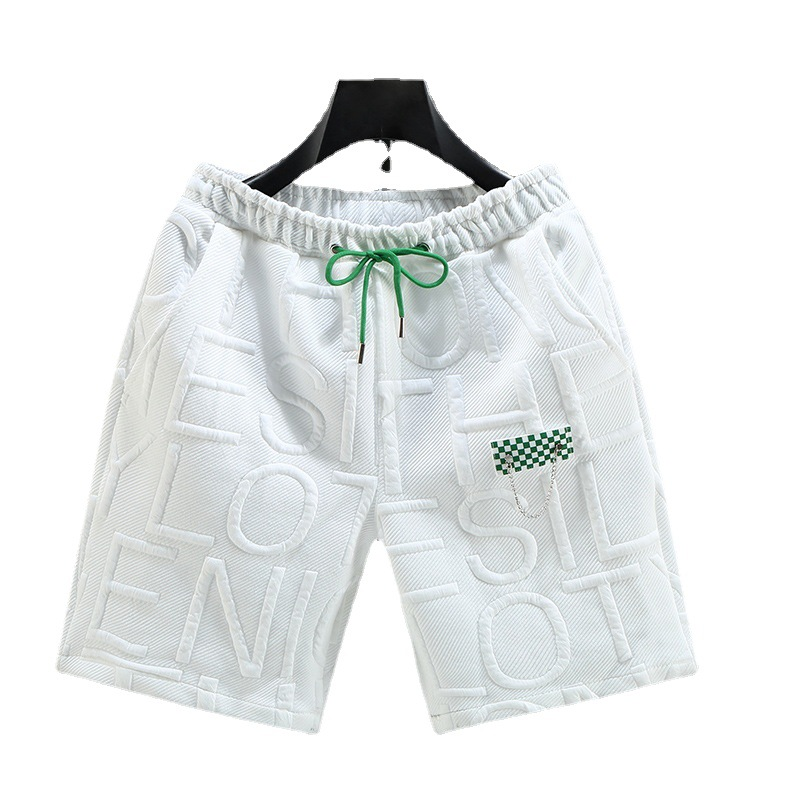 Häre Shorts, dënn Summer Casual Hosen, locker an trendy Marken gestrickte Strand Fënnef-Punkt Sporthosen, grouss Shorts, a Mëttelhosen_voghion.com