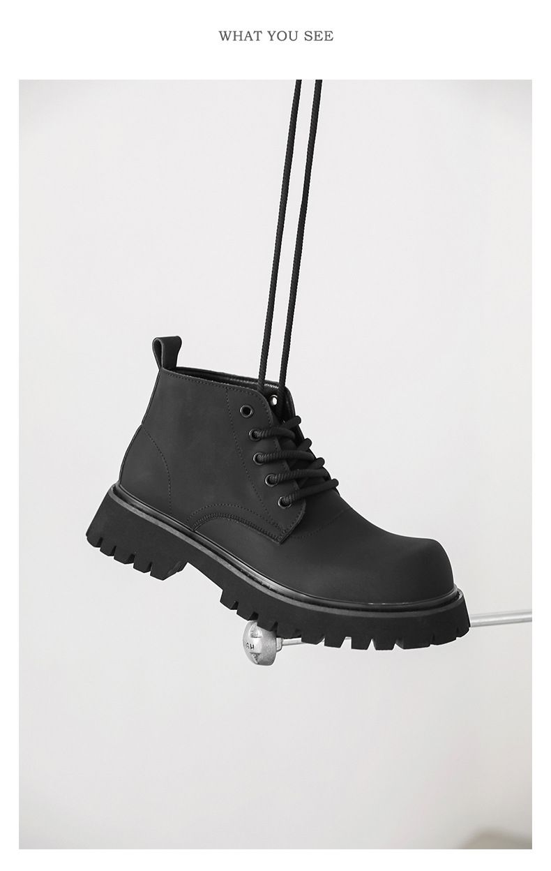 Retro Martin Boots Thick-soled Heightening Tooling Boots Casual Men's Boots_voghion.com