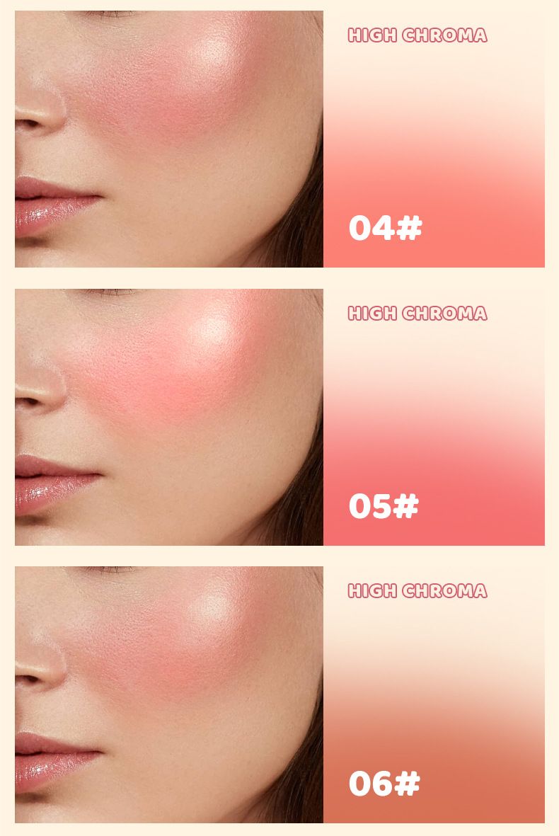 Monochrome Powder Blusher Cream Matte Nude Makeup High Gloss Rouge 12 Color Pearl Light Fine Shiny Powder Blusher_voghion.com