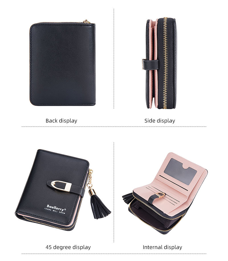 Baellerry Women's Wallet New Product Vertical Zipper Coin Purse For Women Fashion Print Multi-card Wallet_voghion.com