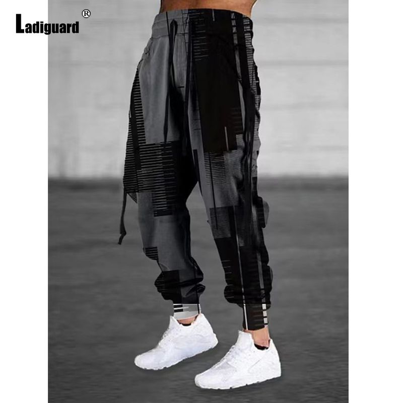 Plus Size 6xl Men Casual Elastic Waist Gothic Skull Print Trouser Mens Fashion Hip Hop Sweatpan Men's Stand Pocket_voghion.com