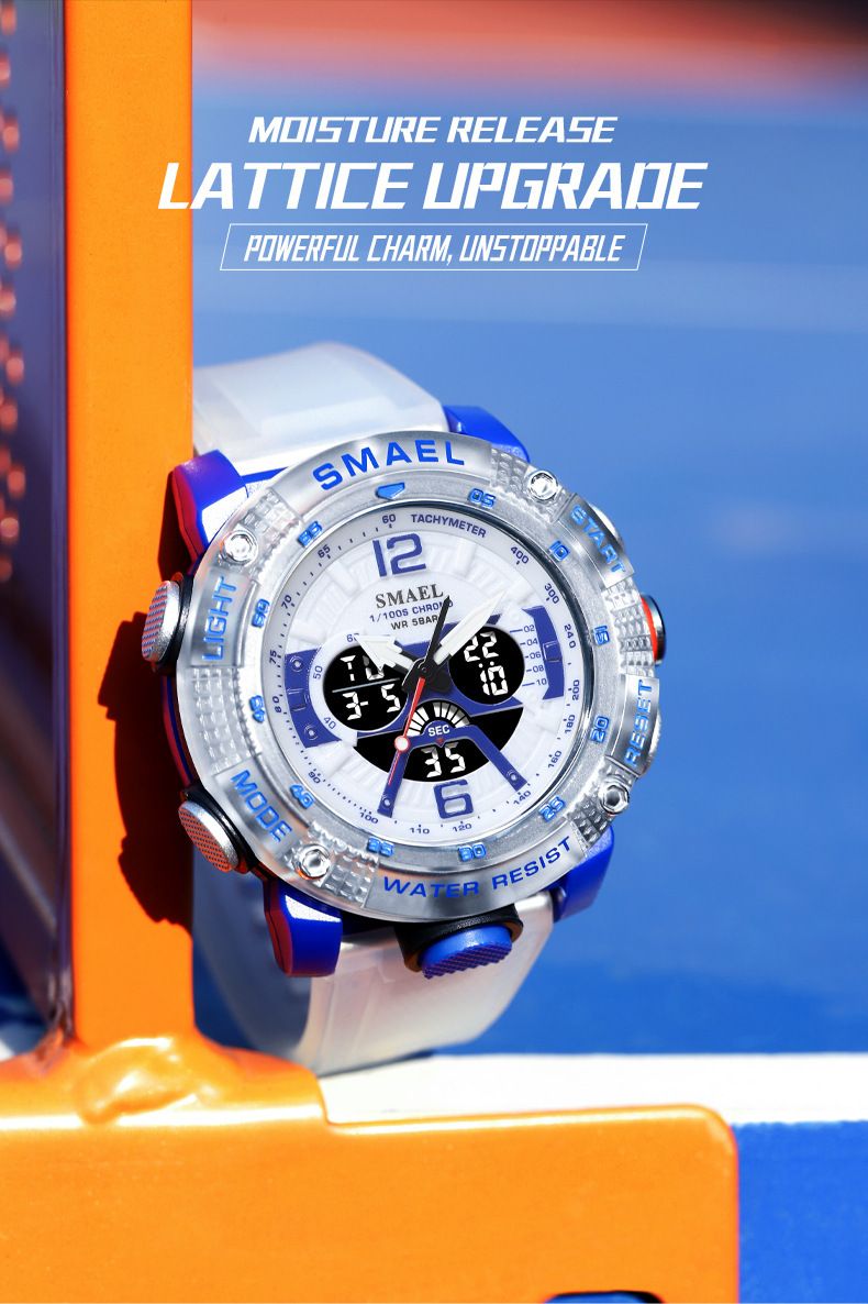 Digitale, analoge, wasserdichte Sportuhr für Herren mit LED-Hintergrundbeleuchtung, multifunktionale Outdoor-Armbanduhr für den Freizeit-, Business- und aktiven Lebensstil_voghion.com