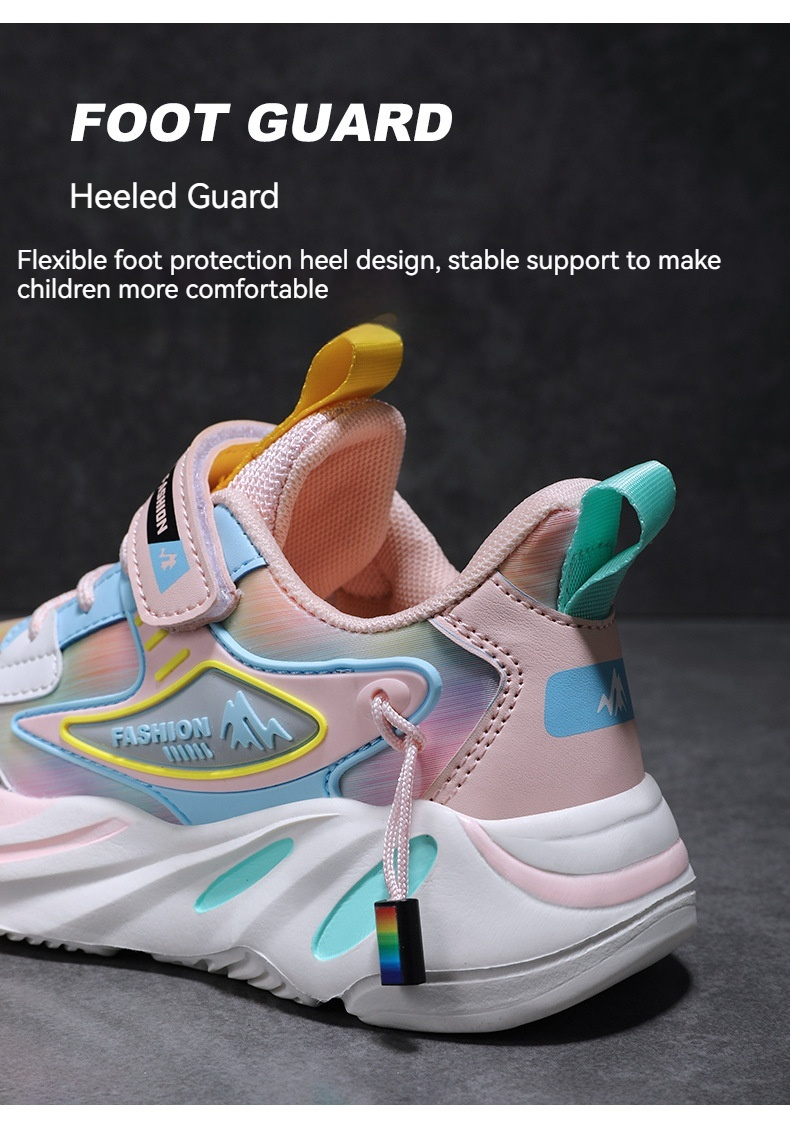 Mädchenschuhe Frühling und Herbst Neue Mesh-Sommer-Kindersportschuhe Obermaterial aus Leder, lässige Laufschuhe für große Jungen_voghion.com