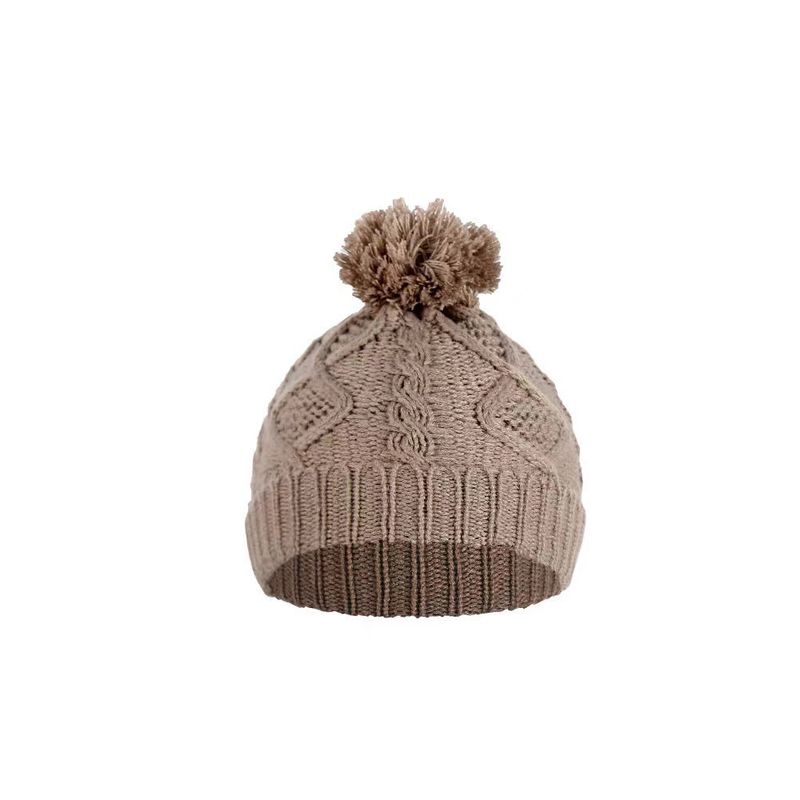 Damen Rhomboid Twist Strickmütze aus Wolle, Schal, Handschuhe, dreiteilig, warm, einfach_voghion.com
