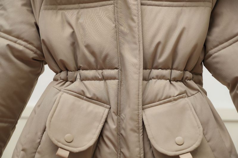 Women's Clothing Large Size Winter Cotton Coat Mid Length Hooded Large Fur Collar Loose Warm Puffer Coat_voghion.com