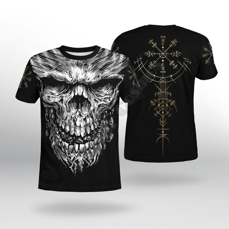 Man's clothing Men's fashion short sleeve T-shirt 3D digital animal print round neck pullover T-shirt top_voghion.com