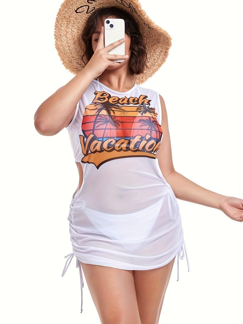 New Plus Size Swimsuit Bikini For Women Long Sunblock Veil Three-piece Swimsuit_voghion.com