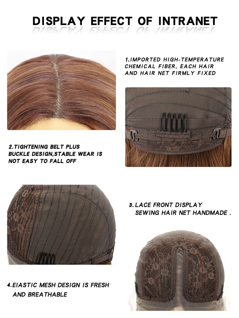 Synthetic Clip-in New Products, Front Lace Synthetic Wigs For Women, Middle Parted Long Curly Hair Wigs, Multi Layered_voghion.com