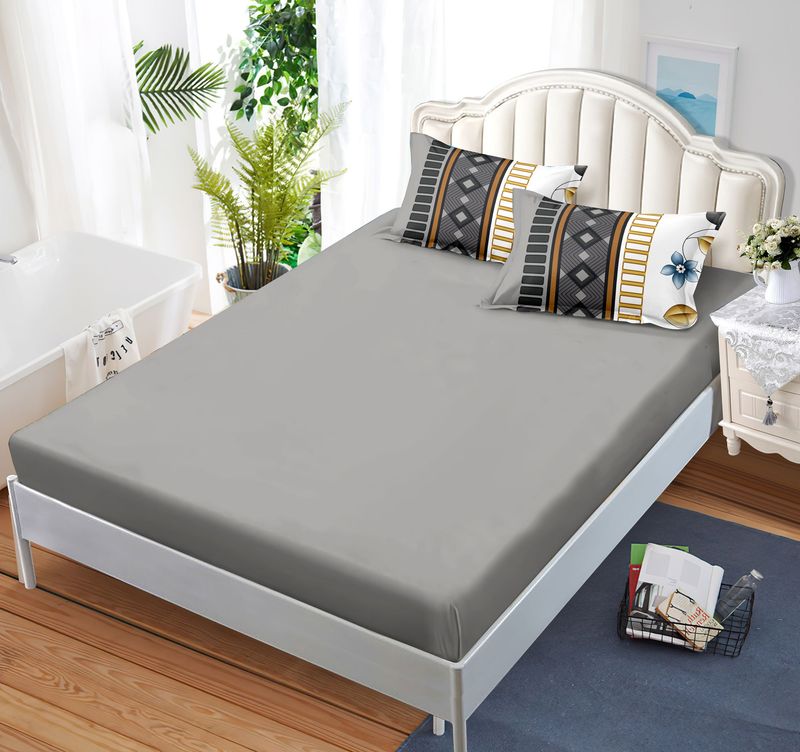 4 Piece Soft All-Season Washed Microfiber Cover Set , Queen/King/Calking Bedding Set With Zipper Closure, Sheet, Pillowcases,Print, Moisture-Wicking, Soft ,Cooling, Breathable, Easy Care_voghion.com