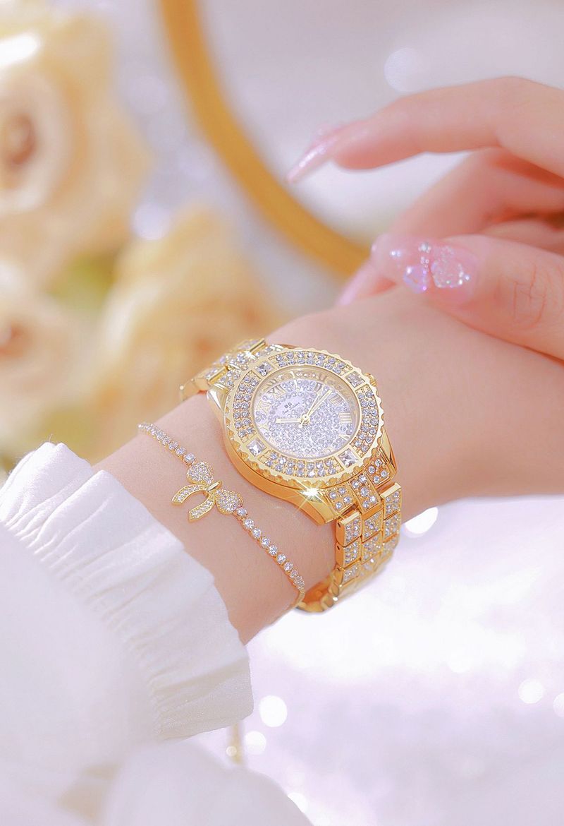 Bs Bee Sister Damen-Diamantuhr, luxuriöse modische Quarzuhr für Damen, luxuriöse wasserdichte Damen-Quarzuhr, modische Uhr für Frauen_voghion.com