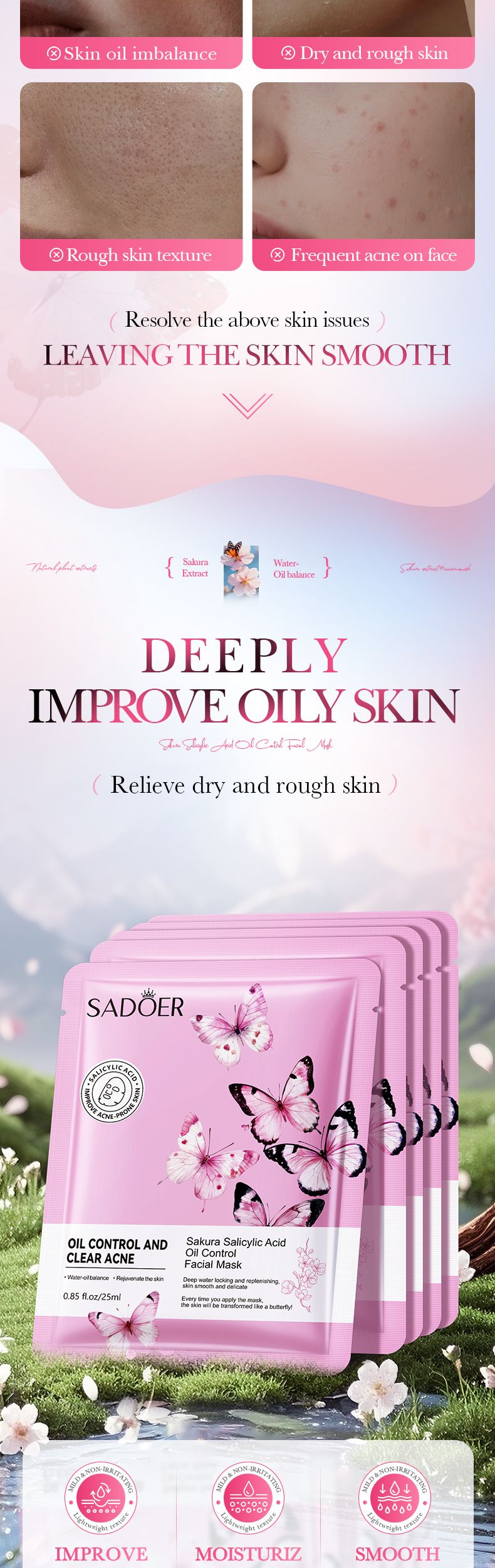 Sakura Salicylic Acid 25ml Hydrating Moisturizing Nourishing Mask Skincare Product_voghion.com