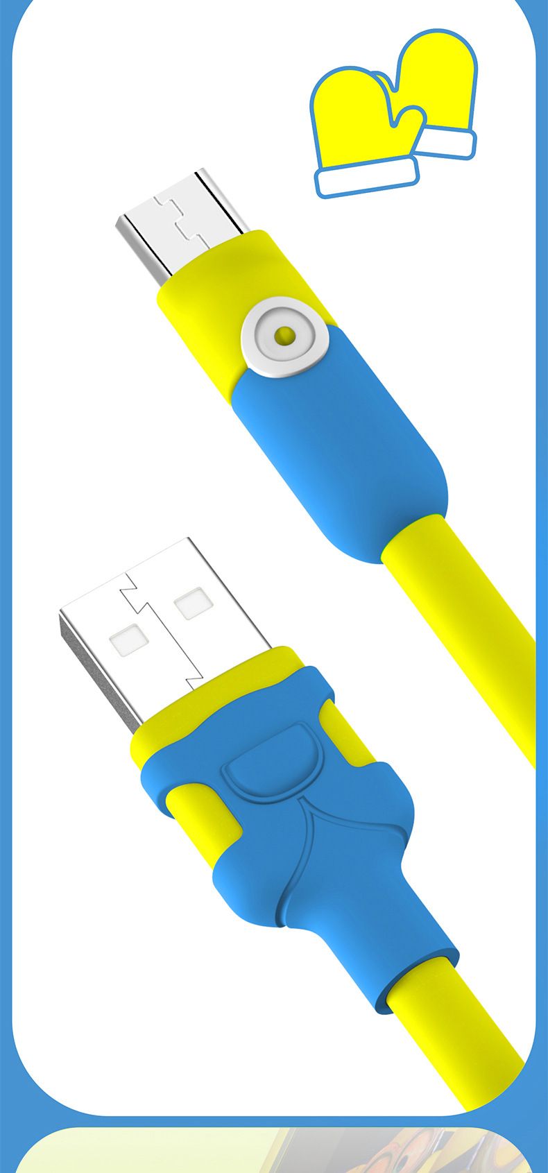 Blue Classmate 100W Super Fast Data Kompatibel mit iPhone, Huawei, Android Typ-C Ladekabel_voghion.com