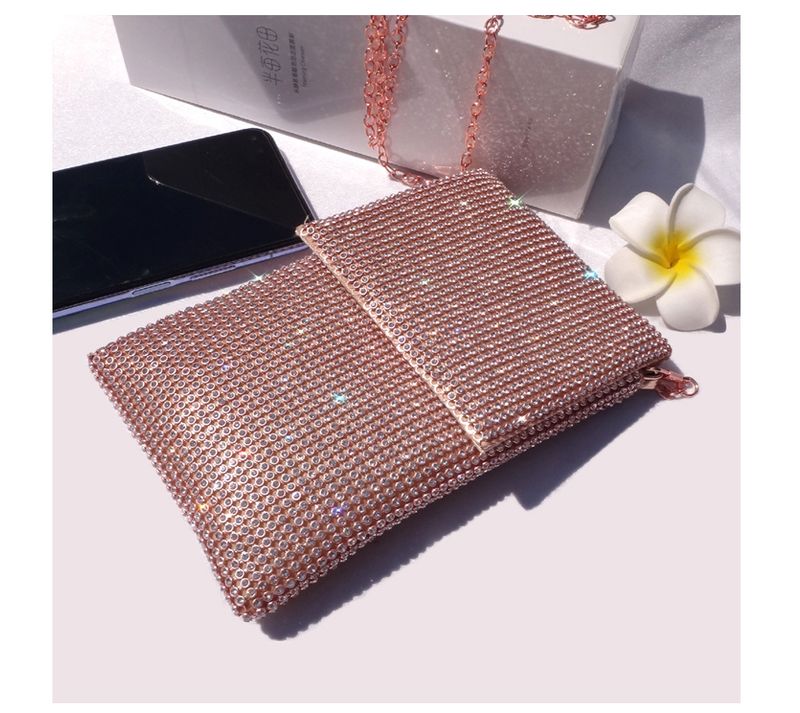 Abendtaschen Diamantbesetzte Handytasche Damen-Umhängetasche Kette Umhängetasche Advanced Sense Vertikale kleine Abendtasche_voghion.com