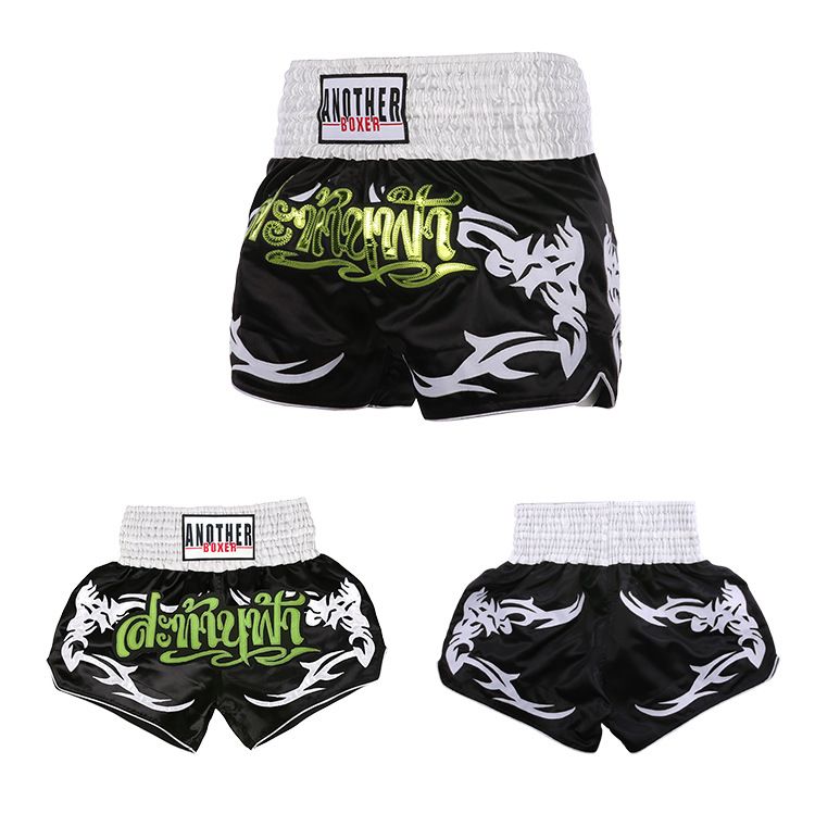 Pantalones cortos de Muay Thai, pantalones de combate de boxeo y sanda, pantalones deportivos de combate, pantalones de entrenamiento profesional para competición masculina y femenina._voghion.com