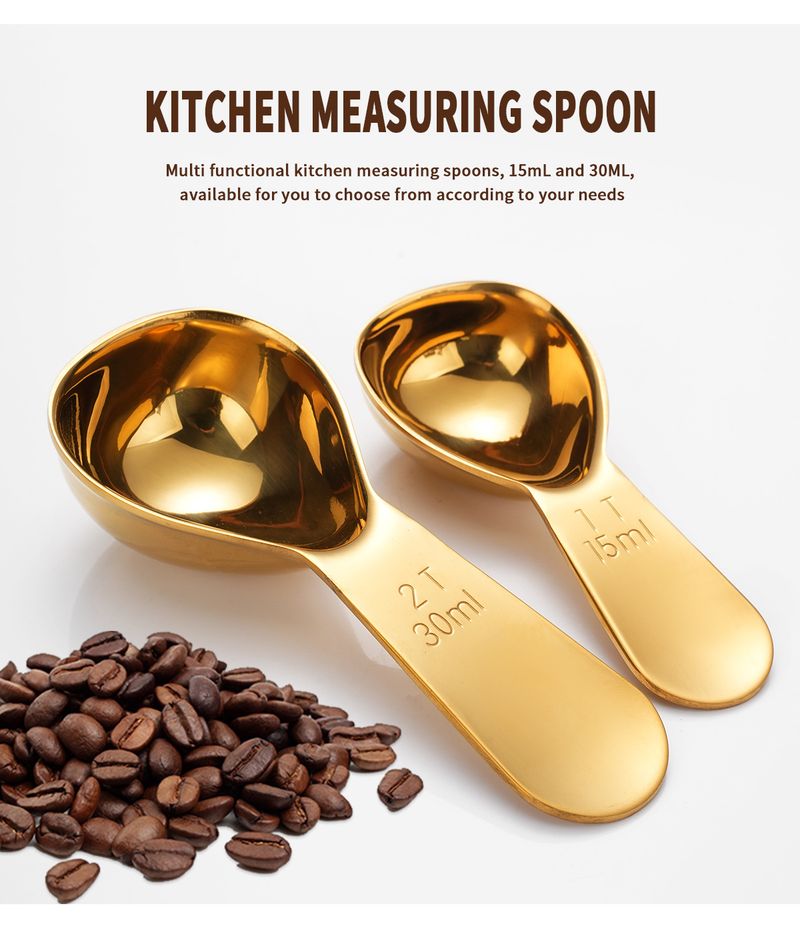 Stainless Steel 30ml Tea Coffee Beans Short Handle Measuring Milk Powder Spoon Baking Tool_voghion.com