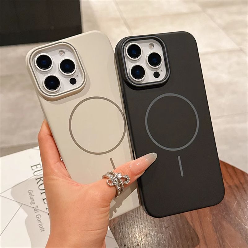 Custodia magnetica in silicone liquido per telefono 13, 11, 12 Pro Max, antiurto, per iPhone 16, 15, 14 Plus, copertina morbida_voghion.com