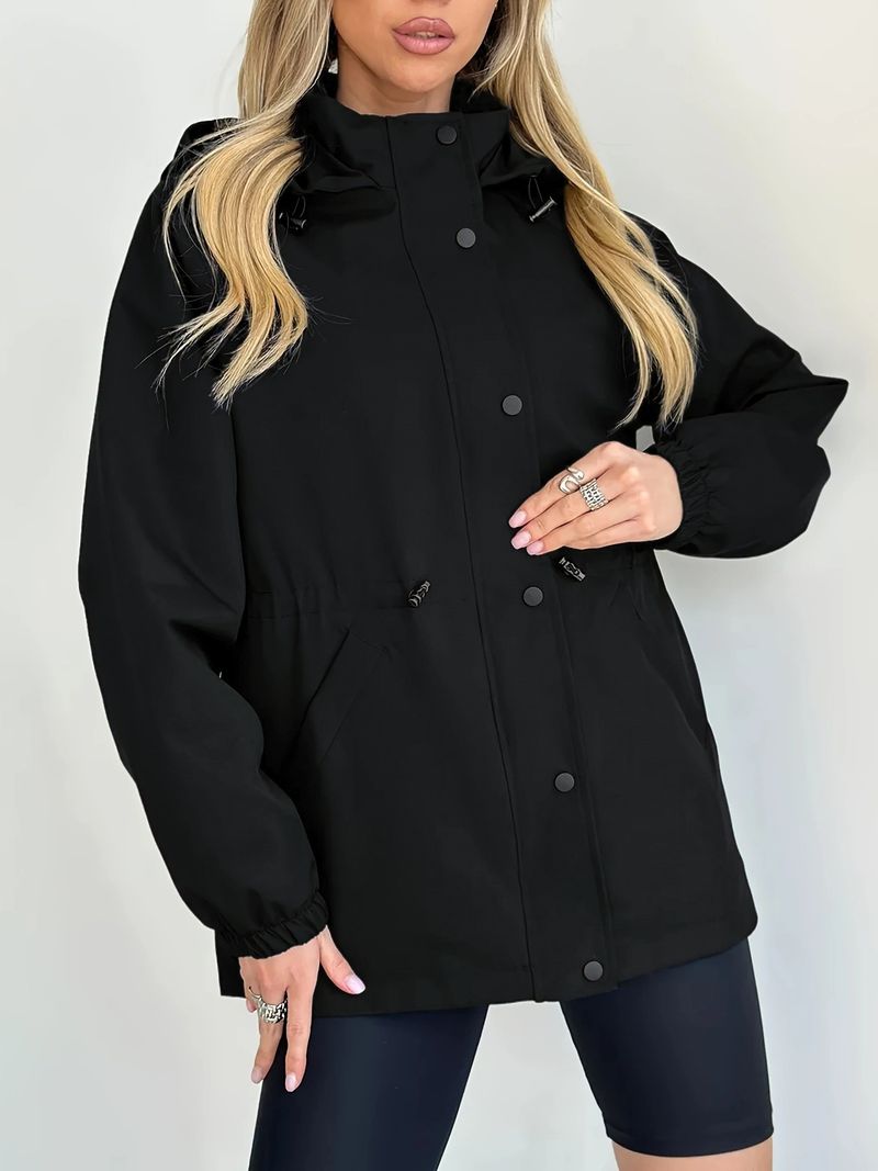 2025 Women's Autumn New Waterproof Jacket Slim Fit Trench Coat Windproof Parka_voghion.com