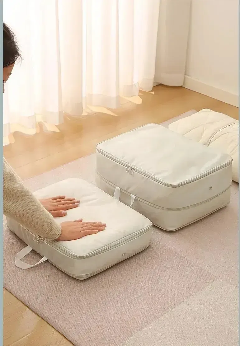 4-teiliges Set komprimierter Verpackung für Kleidung, Daunenjacke, Baumwollsteppdecke, faltbar, große Kapazität, Erweiterung_voghion.com