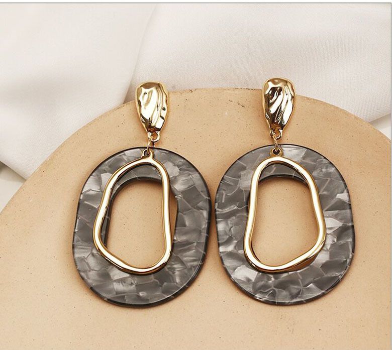 Orecchini a cerchio esagerati per donne, eleganti, lunghi, versatili, semplici, geometrici, pendenti._voghion.com