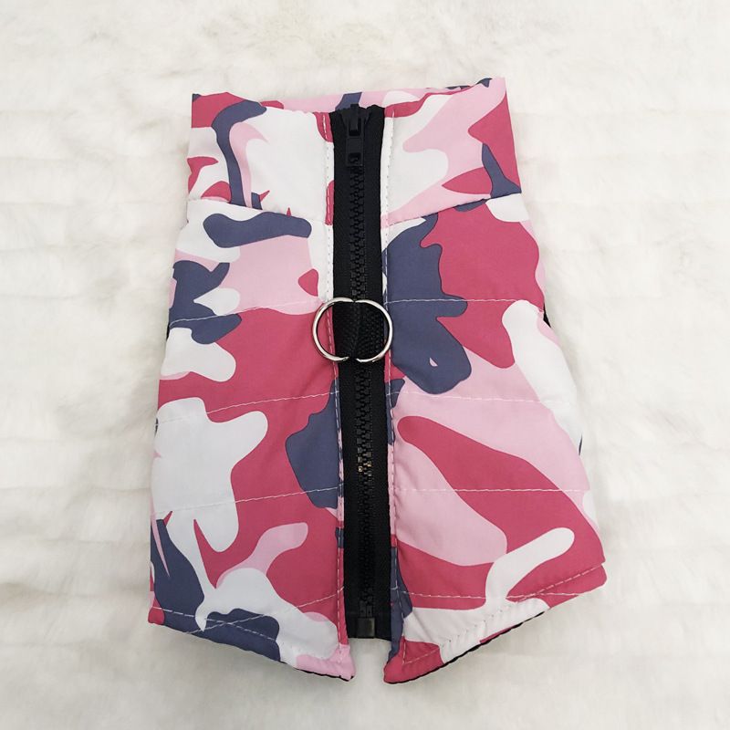 Pet Autumn Windproof Warm Dog Thickened Winter New Style Leash Buckle Cotton Jacket Puppy Clothes_voghion.com