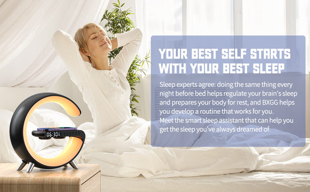 Multifunctional Wireless Charger Alarm Clock Speaker APP RGB Light Fast Charging Station For IPhone 11 12 13 14 Samsung_voghion.com