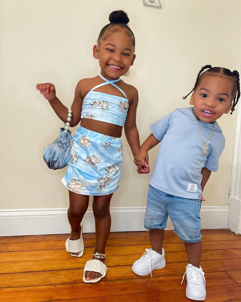 Kinderbekleidung Neues Produkt Bedruckter kurzer Camisole-Rock für Mädchen_voghion.com