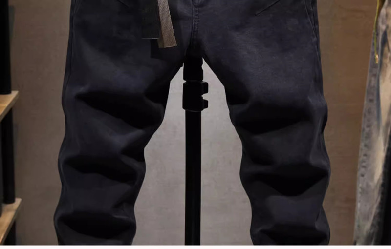 Leichte, luxuriöse, trendige schwarze, elastische, lässige Slim Fit-Hose für Herren_voghion.com