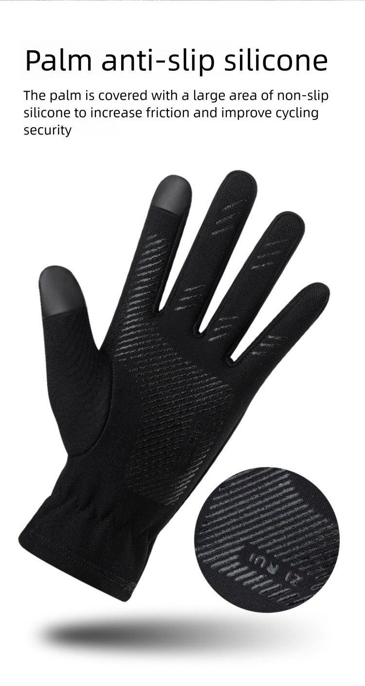 Rutschfeste, dicke Touchscreen-Handschuhe für Outdoor-Sportarten, warm für den Winter, ideal zum Radfahren und Laufen_voghion.com