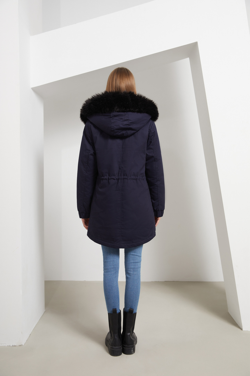 Abbigliamento da donna per superare la giacca imbottita in pile con collo in pelliccia, cappotto caldo con cappuccio, giacca imbottita ampia_voghion.com