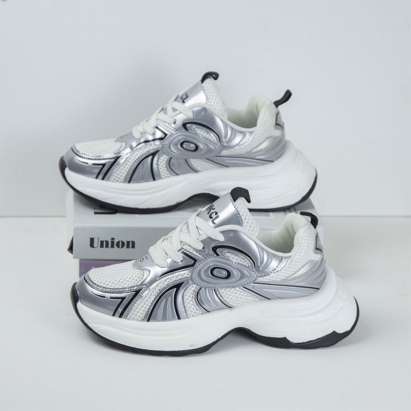 Sneakers robuste per donna, tendenza autunno 2023, nuove suole spesse, versatili, sportive, casual, per aumentare l'altezza, da corsa_voghion.com