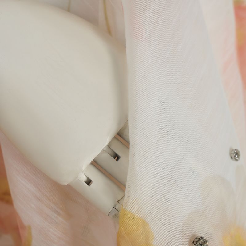 Robe à simple boutonnage, manches courtes, style palais d'été, design haut de gamme, résistante, clou diamant_voghion.com