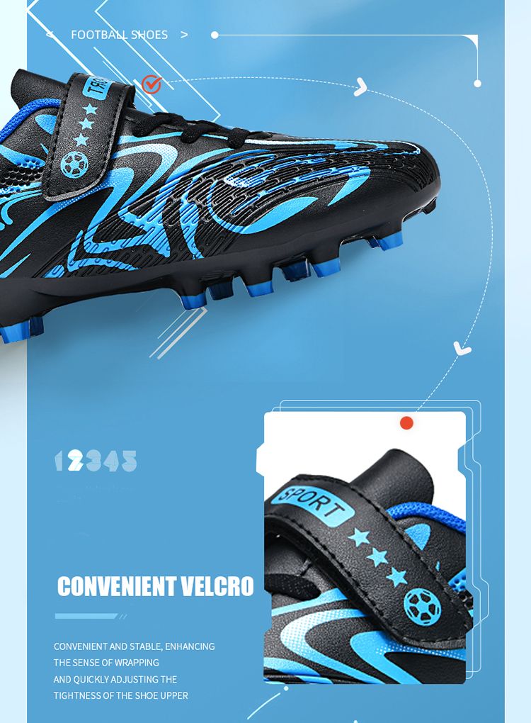 Scarpe da calcio chiodate lunghe e corte di alta qualità per bambini, nuove e consigliate, taglia 30-38_voghion.com