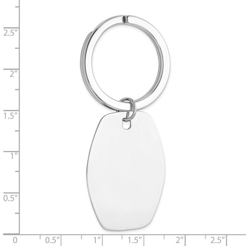 Sterling Silver Rhodium-plated Key Chain_voghion.com