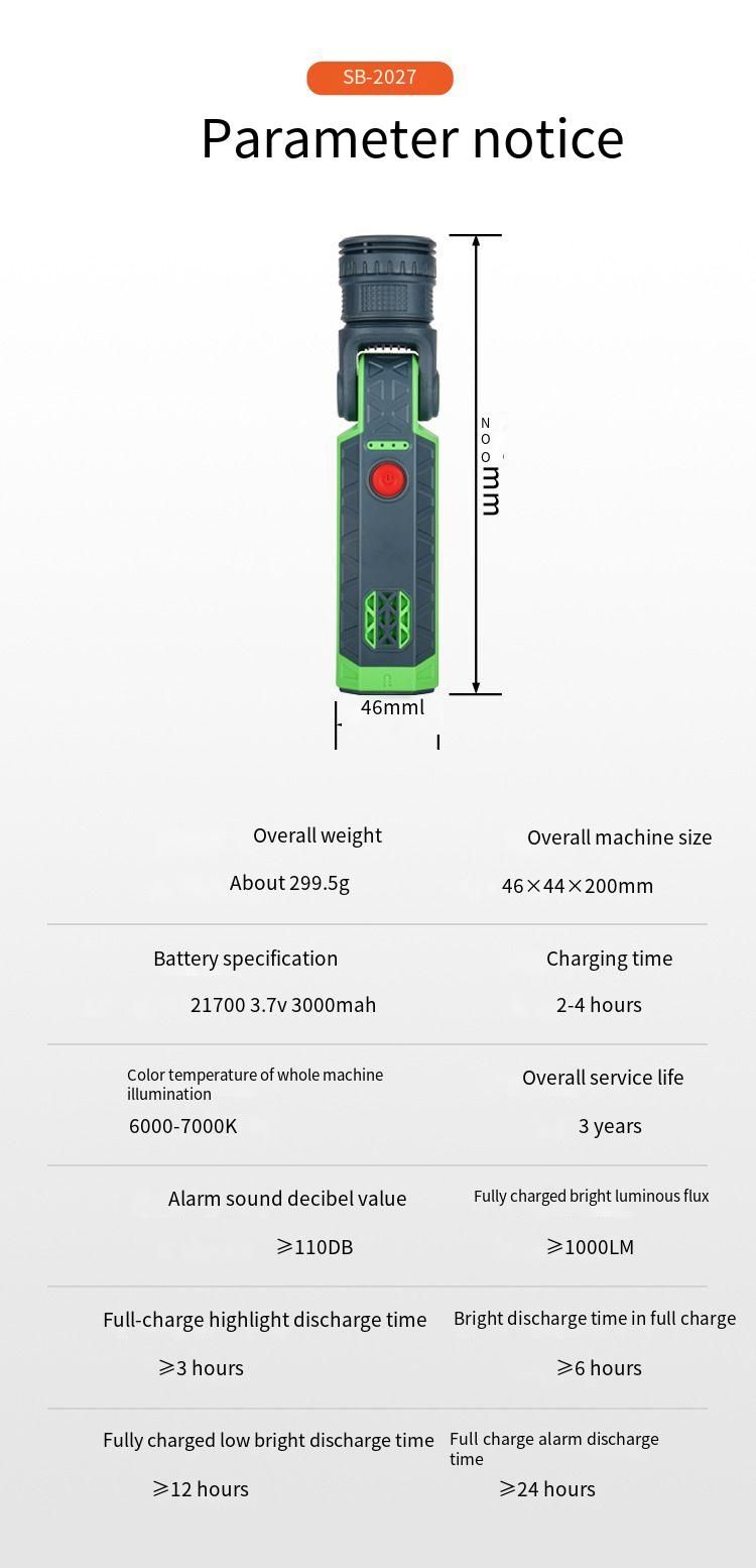 Laser Flashlight LED High Brightness Telescopic Zoom Long Battery Life Camping Home Outdoor Strong Light Magnetic_voghion.com